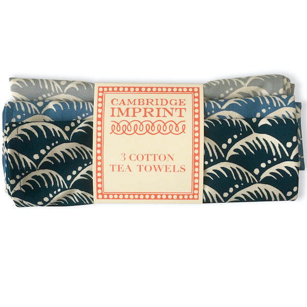 Cambridge Imprint- Three Tea Towels/Wave
