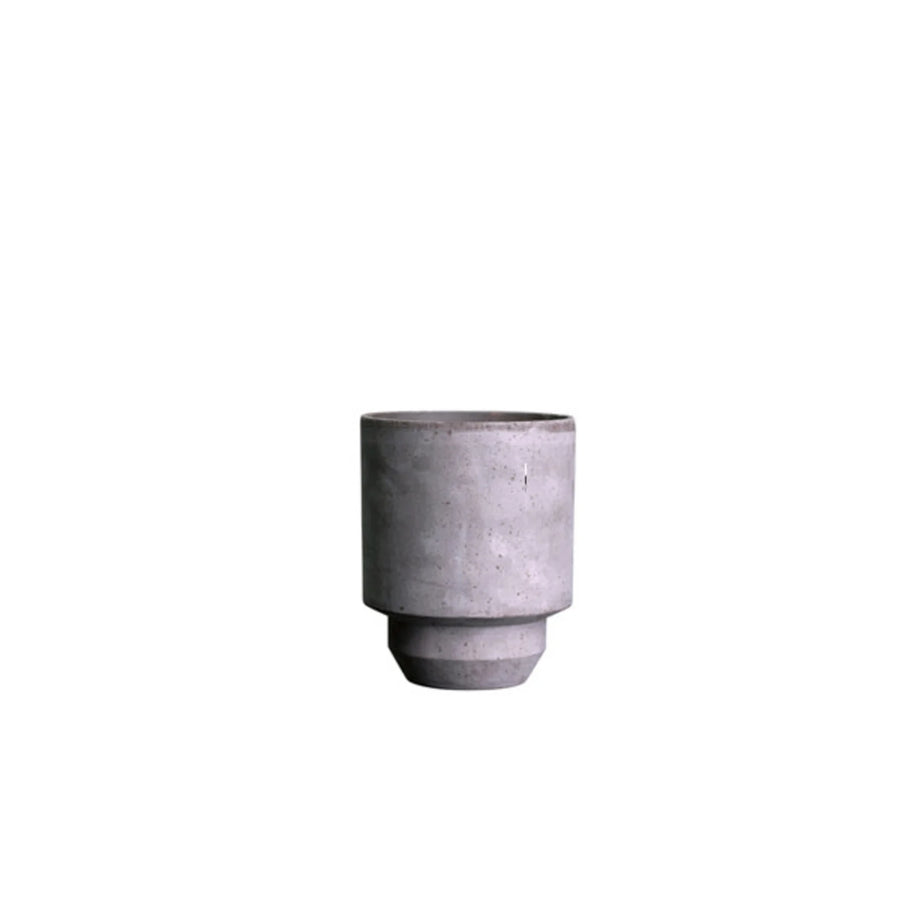 Bergs - The Hoff Plant Pot & Saucer Grey 8cm