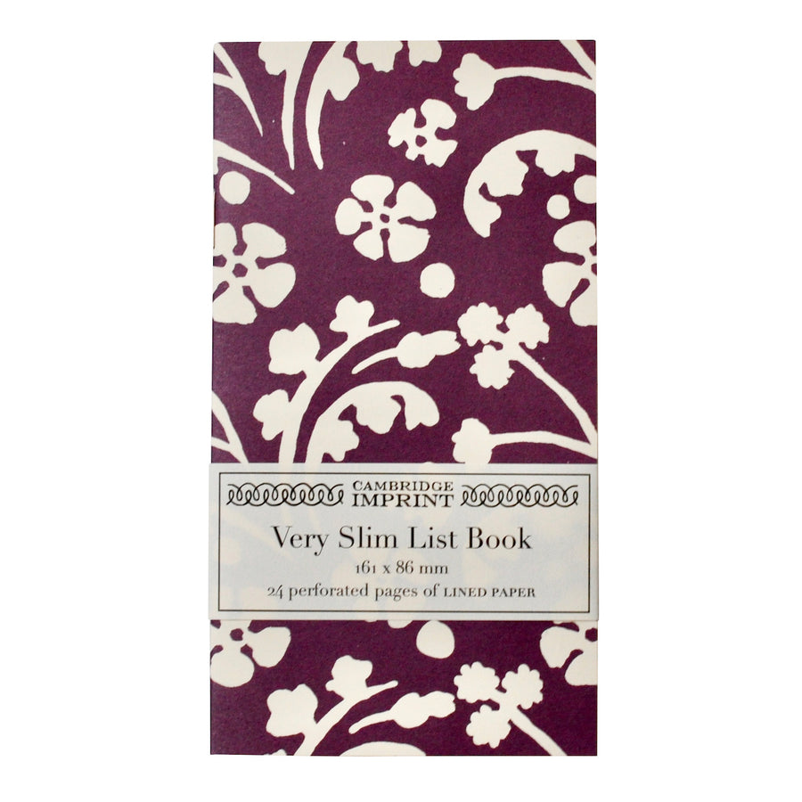 Cambridge Imprint - Very Slim List Book/Wild Flowers Violet