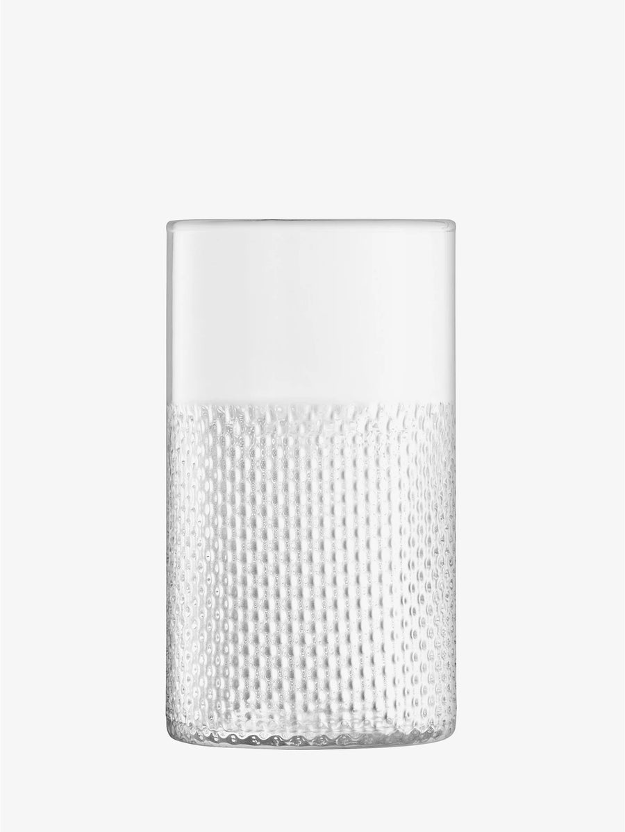 LSA Wicker Vase/Lantern H25cm Clear