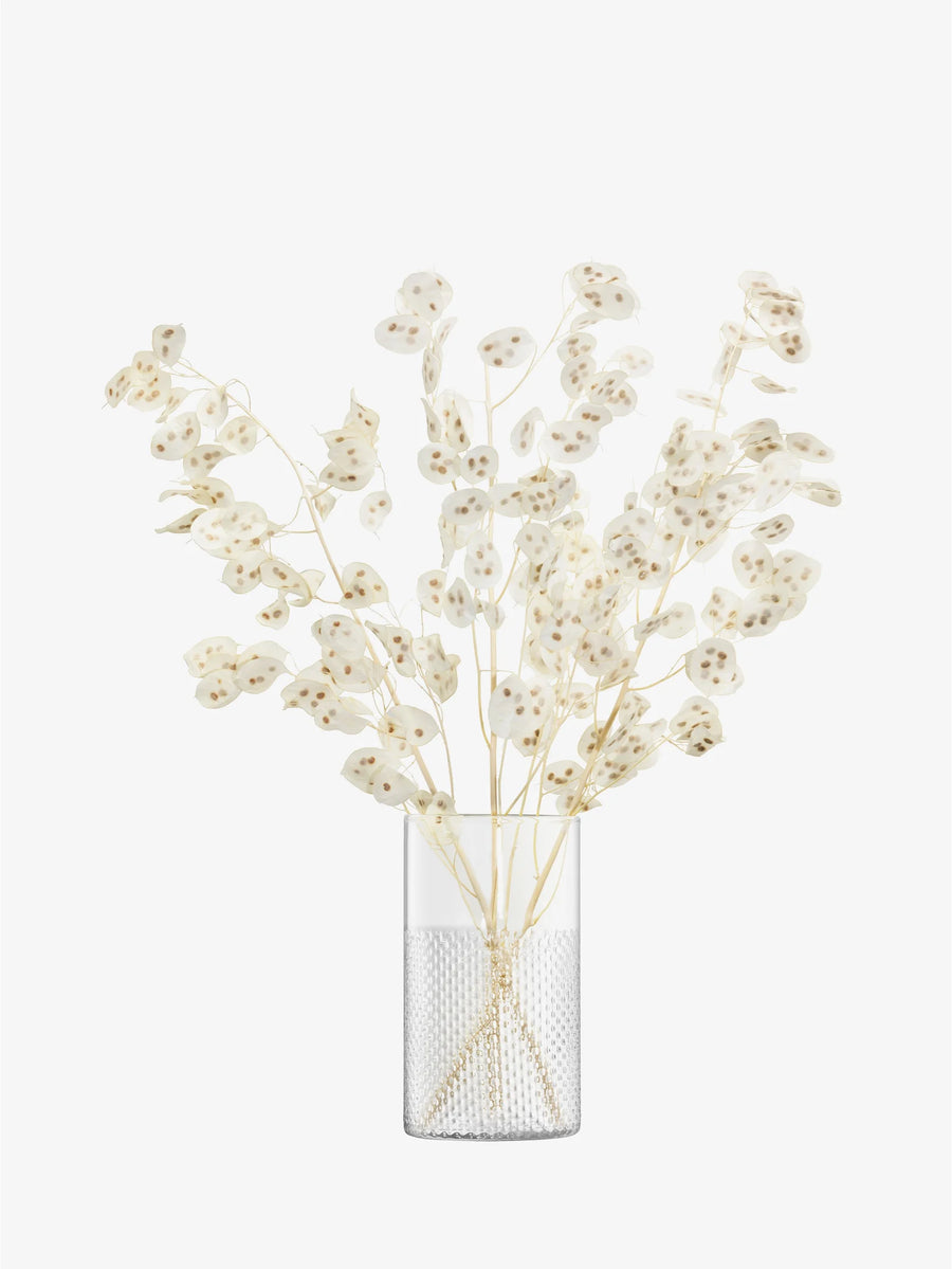 LSA Wicker Vase/Lantern H25cm Clear