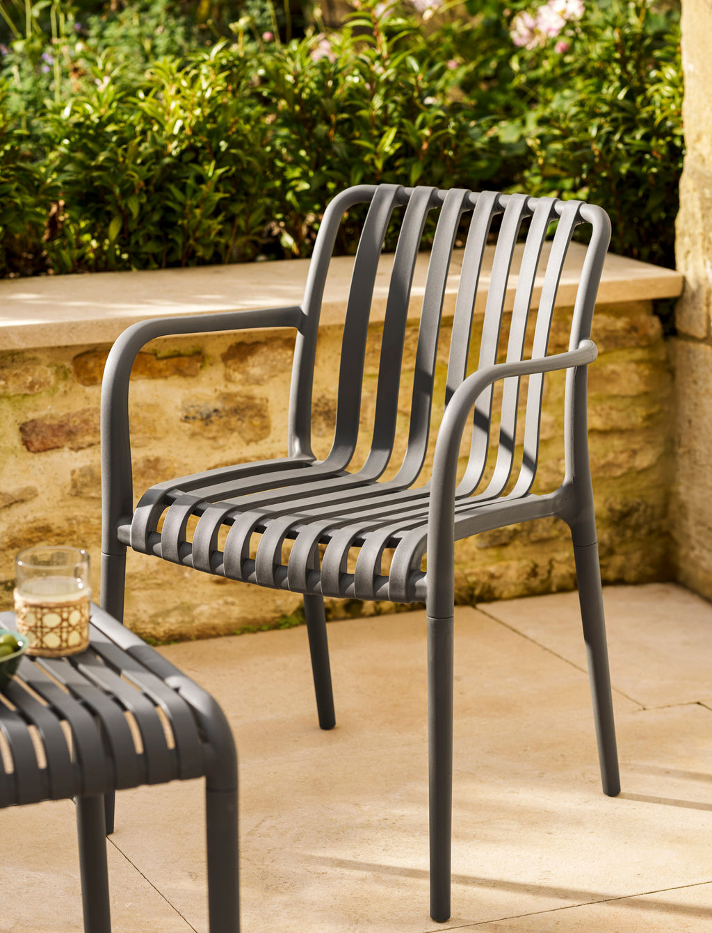 Garden Trading - Edgeworth Armchairs & Side Table Set / Carbon