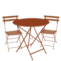Fermob -  Bistro Set in Candied Orange - 77cm Table and 2 Chairs