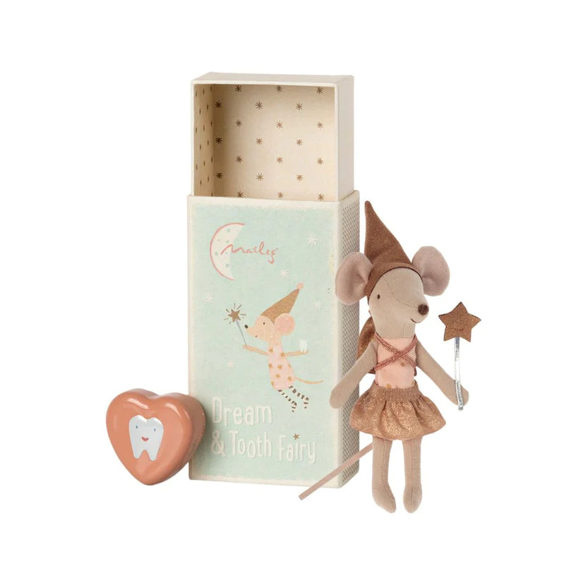 Maileg - Tooth Fairy Mouse in Matchbox - Rose
