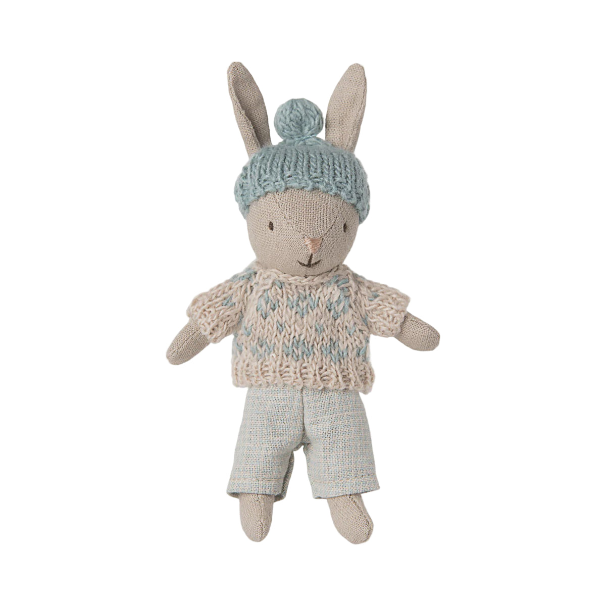 Maileg - Winter Rabbit, Micro / Sand - Mint