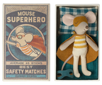 Maileg - Super Hero Mouse, Little Brother in Matchbox