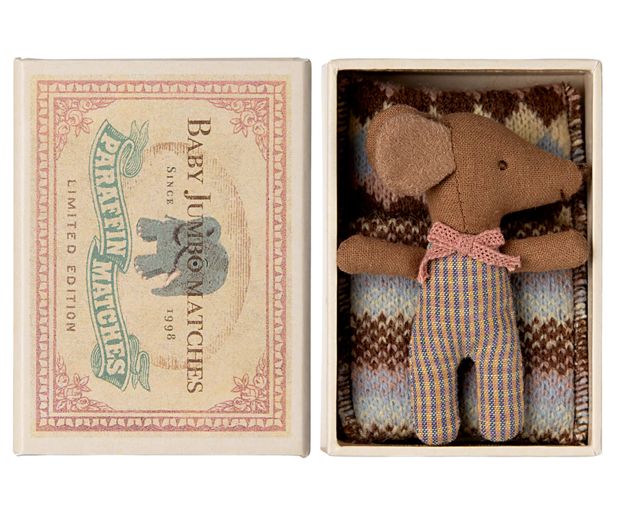 Maileg- Sleepy/Wakey Mouse in Matchbox