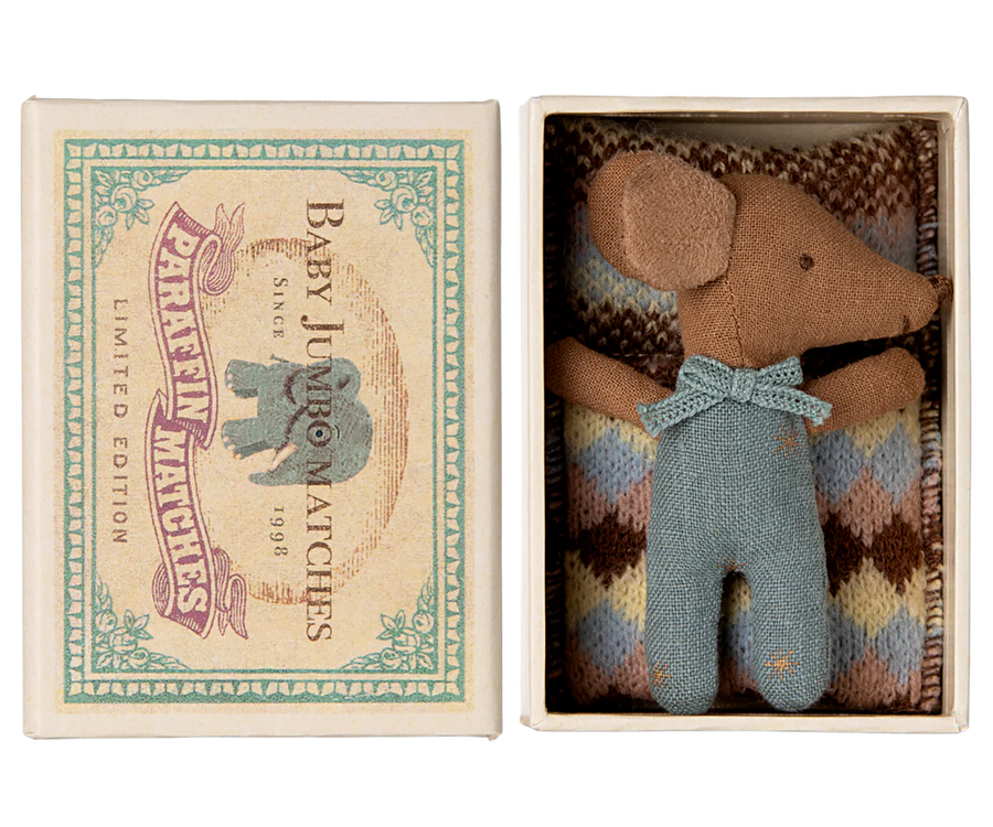 Maileg- Sleepy/Wakey Mouse in Matchbox