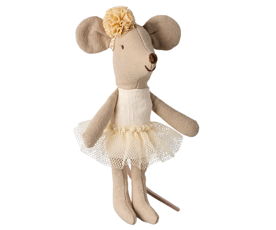 Maileg- Ballerina mouse, Little sister - Off white