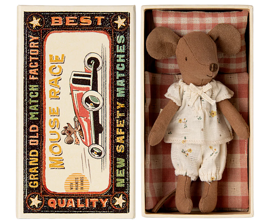 Maileg- Big Sister Mouse in Matchbox/ Pyjamas