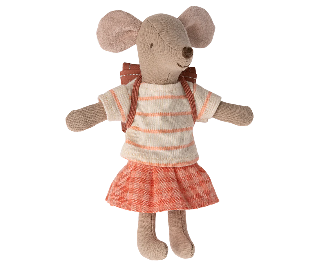 Maileg - Tricycle Mouse, Big Sister / Coral