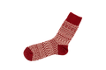 Nishiguchi Kutsushita - Wool Jacquard Socks / Wine - Medium