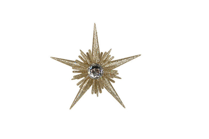 Pale Gold 3-D Acrylic Star w Diamante Dec .