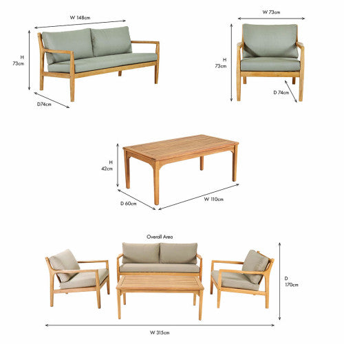 Pacific - Malta Outdoor Seating Set