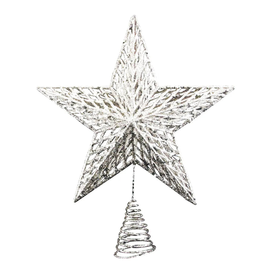 Gold Sparkling Moulded Tree Top Star, Lge- 35cm .