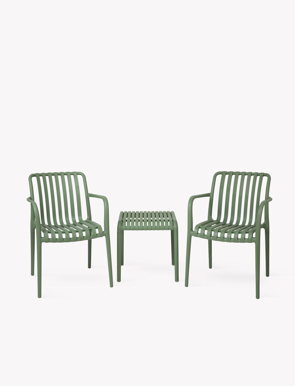 Garden Trading - Edgeworth Armchairs & Side Table Set / Forest Green
