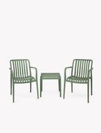 Garden Trading - Edgeworth Armchairs & Side Table Set / Forest Green