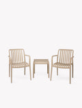 Garden Trading - Edgeworth Armchairs & Side Table Set / Clay