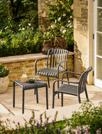 Garden Trading - Edgeworth Armchairs & Side Table Set / Carbon