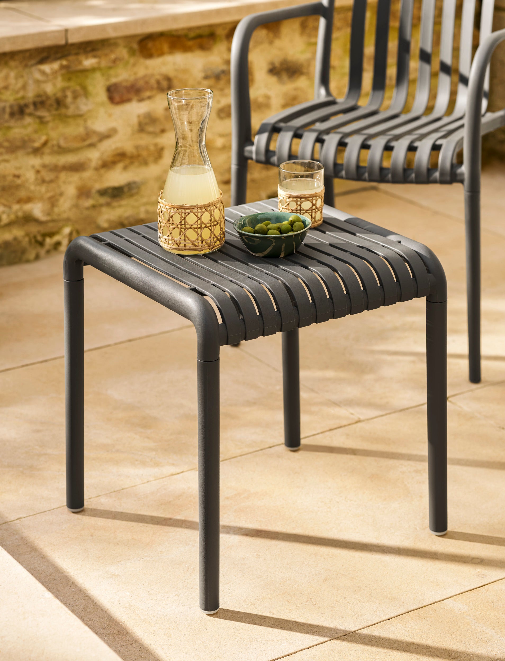 Garden Trading - Edgeworth Armchairs & Side Table Set / Carbon