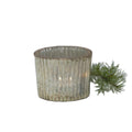Grand Illusions - Ribbed Votive Antique Silver / Large