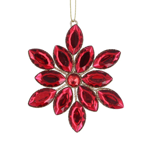 Red Jewel Snowflake (12x11x1cm)