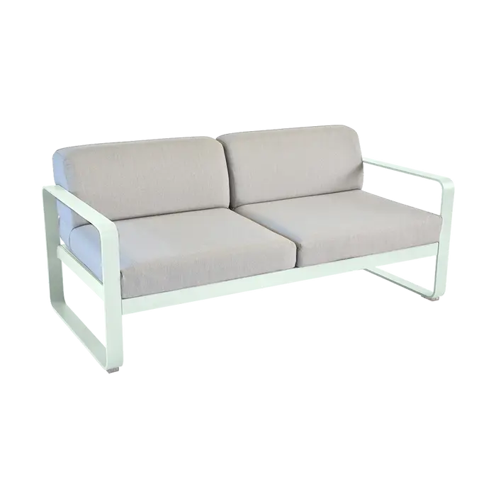Fermob- Bellevie 2 Seater Sofa - Flannel Grey Cushions