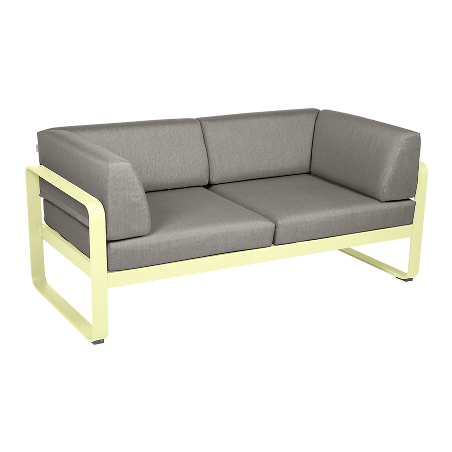 Bellevie 2 Seater Club Sofa - Grey Taupe Cushions