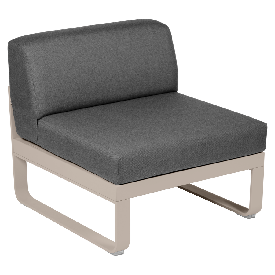 Fermob- Bellevie 1 Seater Central Module - Graphite Grey Cushions