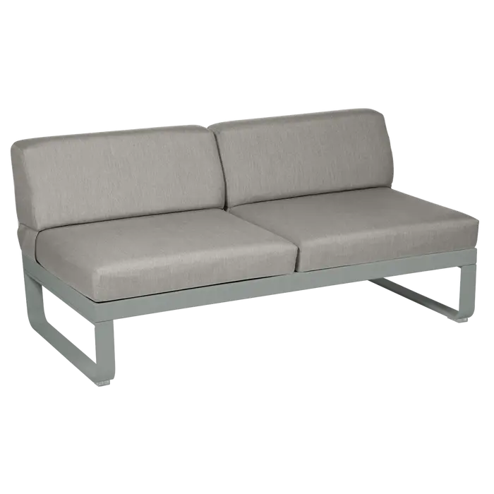 Fermob- Bellevie 2 Seater Central Module - Grey Taupe Cushions