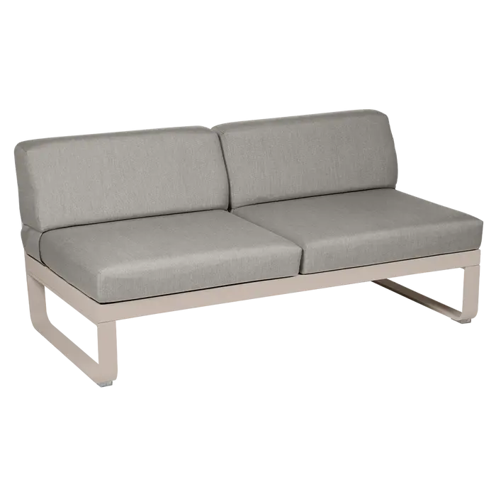 Fermob- Bellevie 2 Seater Central Module - Grey Taupe Cushions