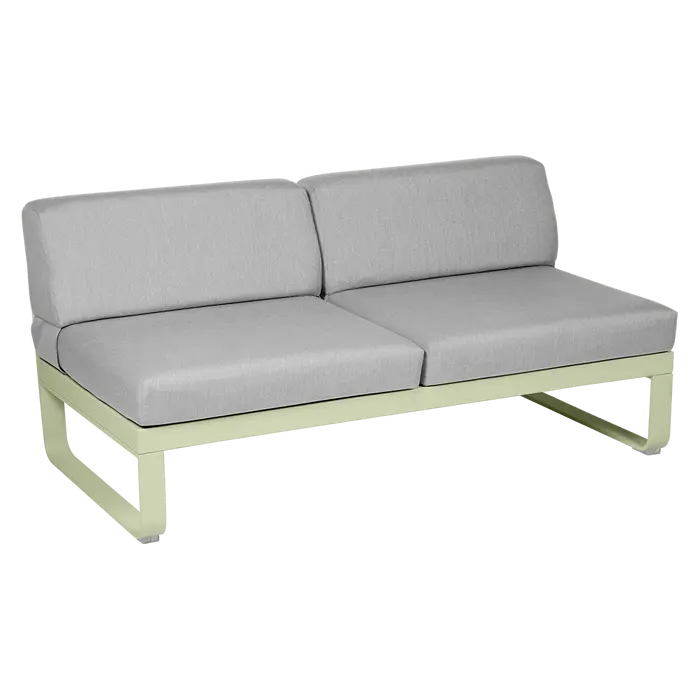 Fermob- Bellevie 2 Seater Central Module - Flannel Grey Cushions