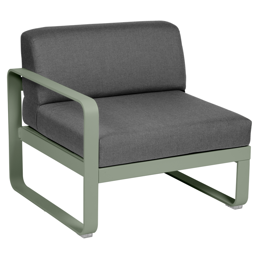Fermob- Bellevie 1 Seater Left Module - Graphite Grey Cushions
