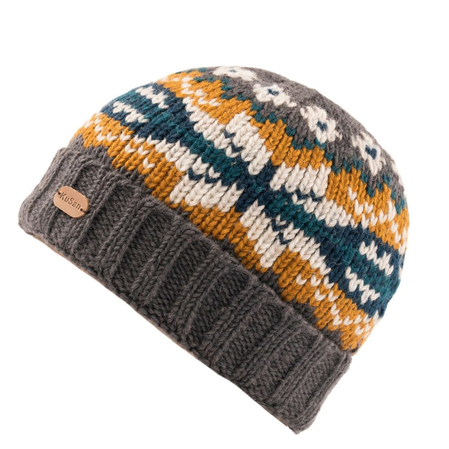 KuSan - Beanie With Turn Up Mustard
