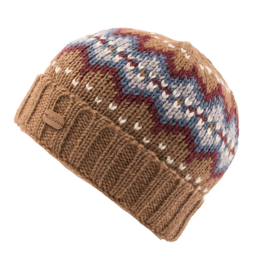 KuSan - Beanie With Turn Up Toffee