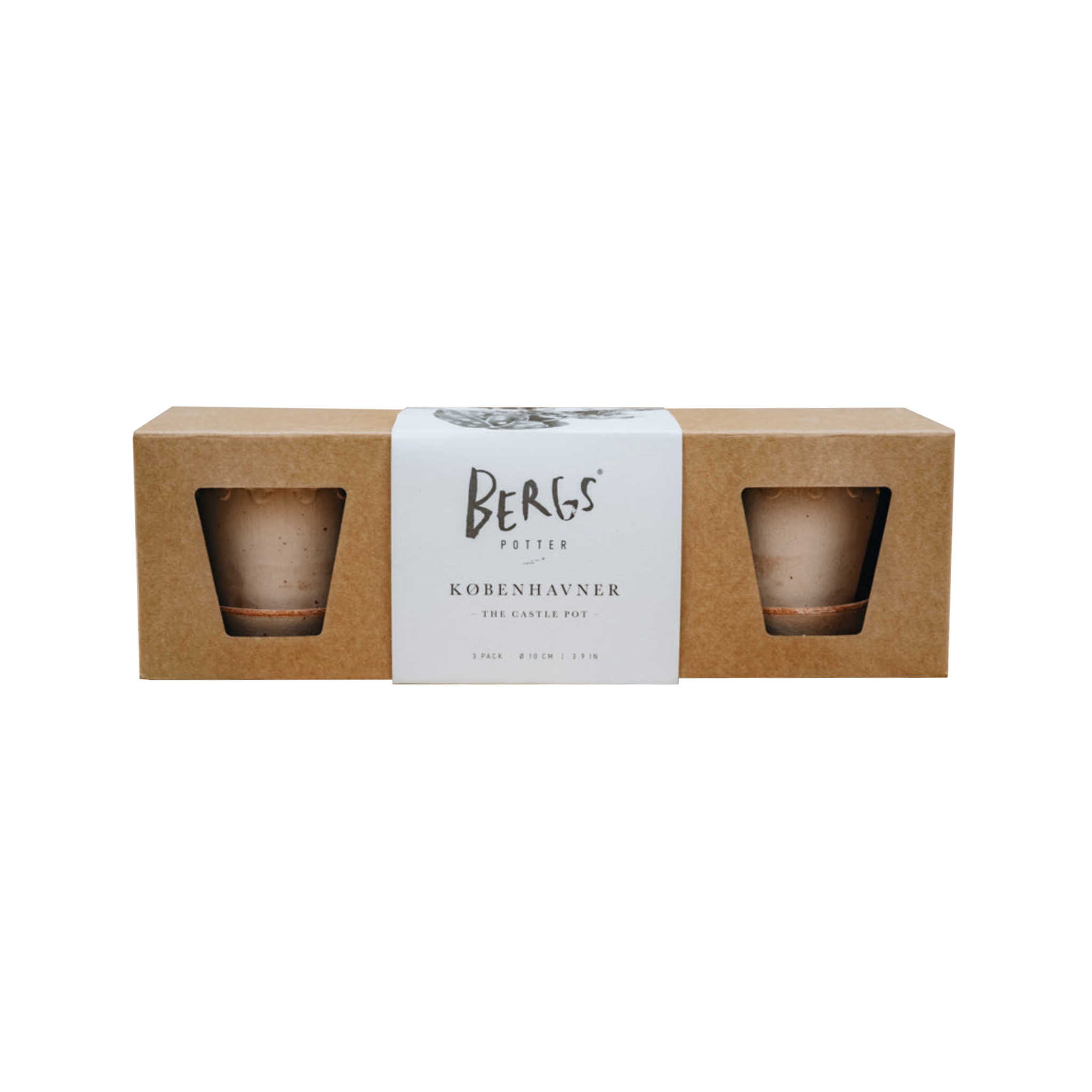 Bergs Potter - Copenhagen Raw Rosa - 10cm Dia - 3 Pack