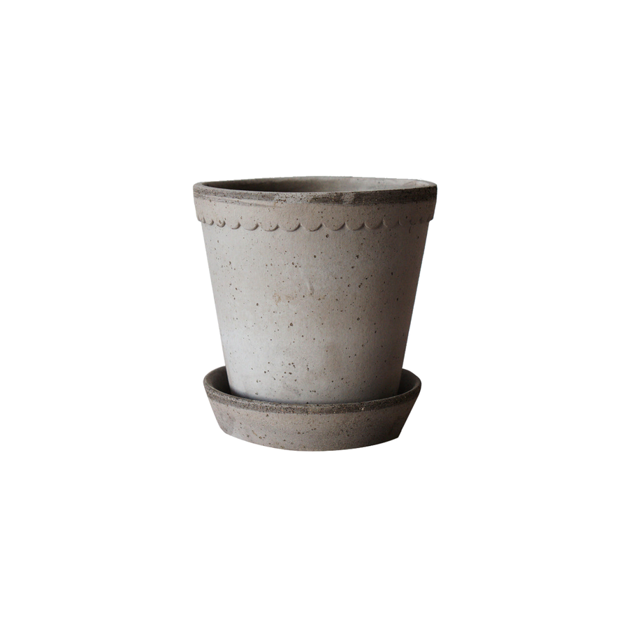 Bergs Potter - Helena Raw Grey - 14cm Dia Pot