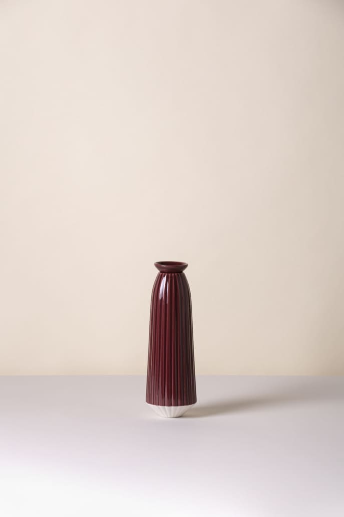 Bergs Potter - Cove Watering Olla - Deep Burgundy
