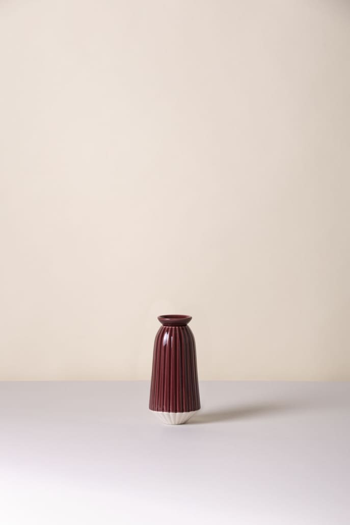 Bergs Potter - Cove Watering Olla - Deep Burgundy
