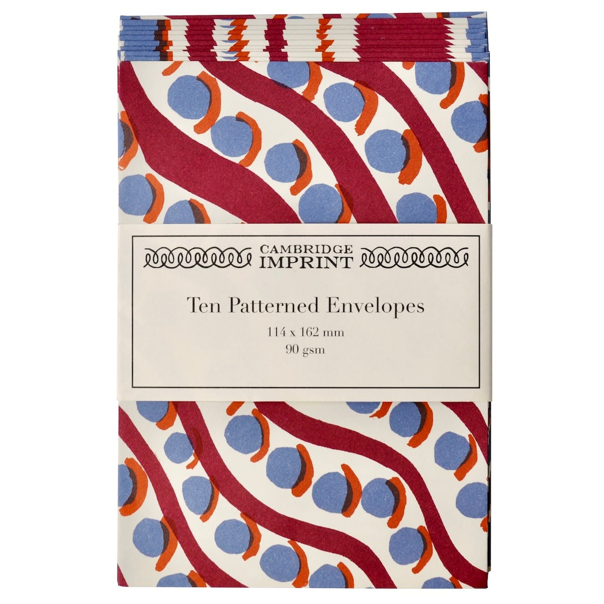 Cambridge Imprint - 10 Patterned Envelopes / Charleston Scumble