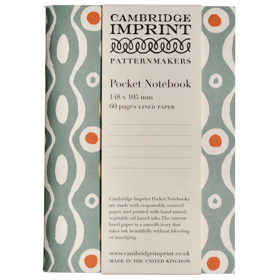 Cambridge Imprint - Pocket Notebook / Persephone Teal & Orange