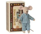 Maileg - Big brother mouse in matchbox (blue pyjamas)
