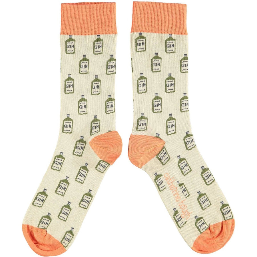 Catherine Tough - Women's Cotton Ankle Socks "GIN" Oatmeal (Size 4-7 UK)