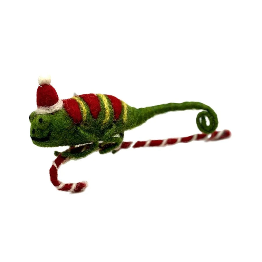 Amica- Christmas Chameleon on Candy Cane