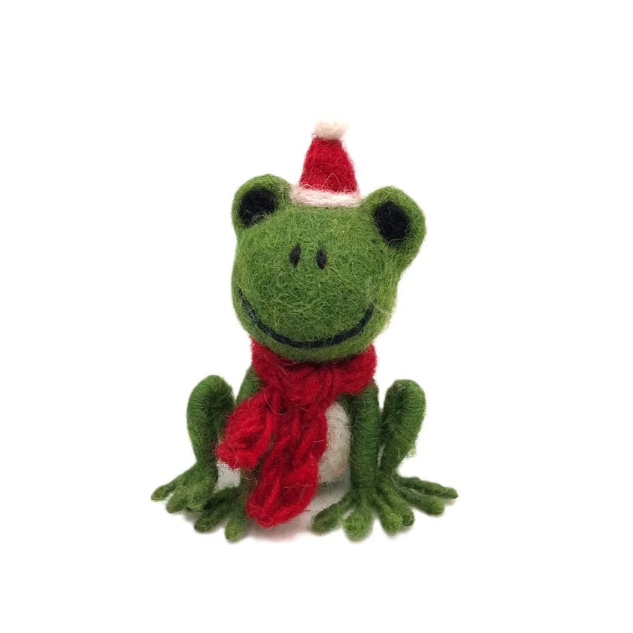 Amica- Christmas Frog with Hat & Scarf