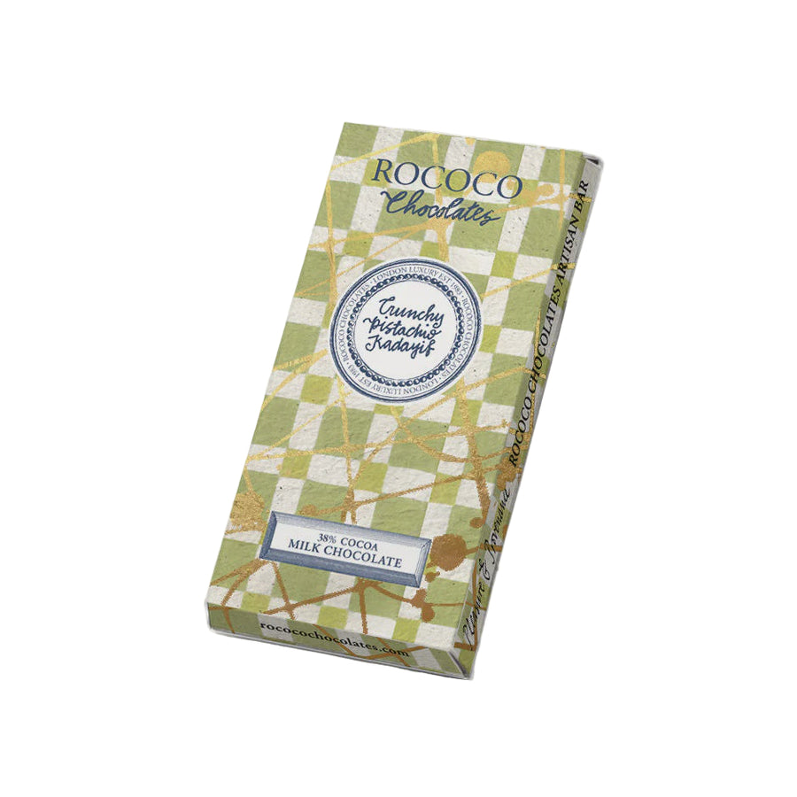 Rococo Chocolates Crunchy Pistacio Kadayif Bar