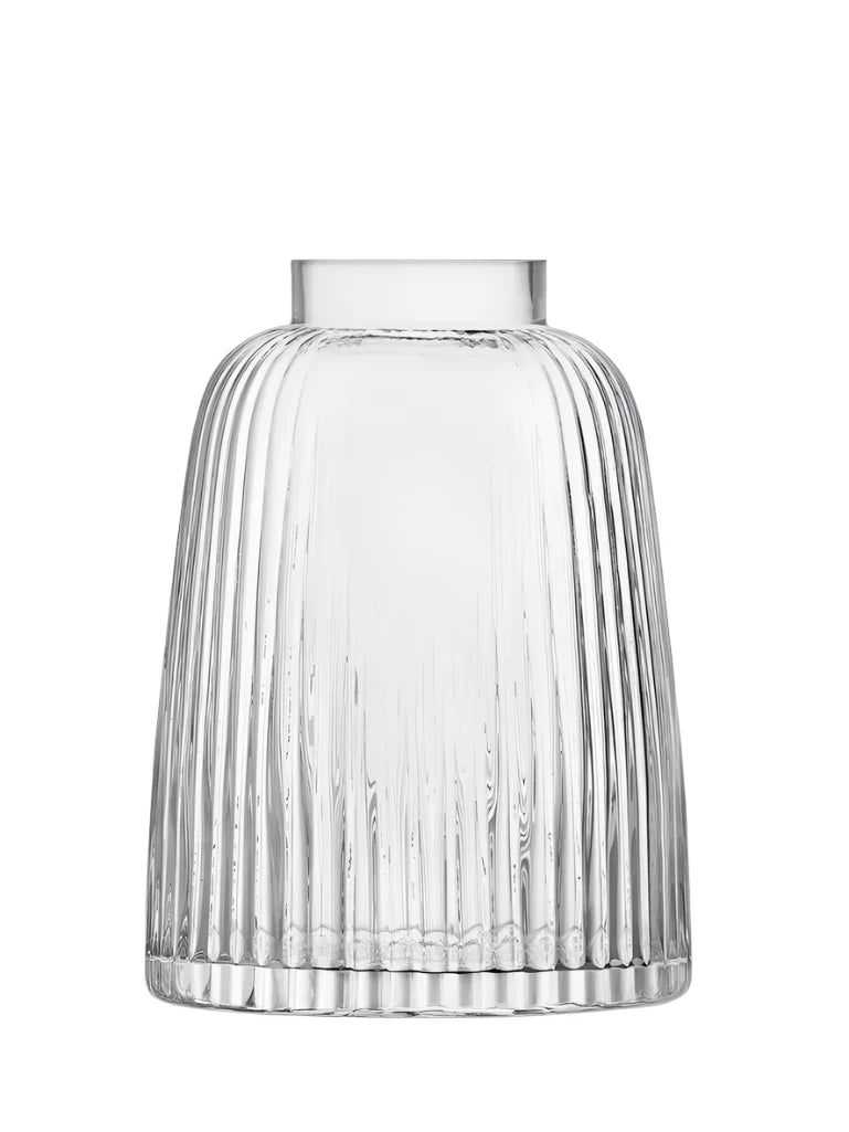 LSA Pleat Vase Clear 26cm
