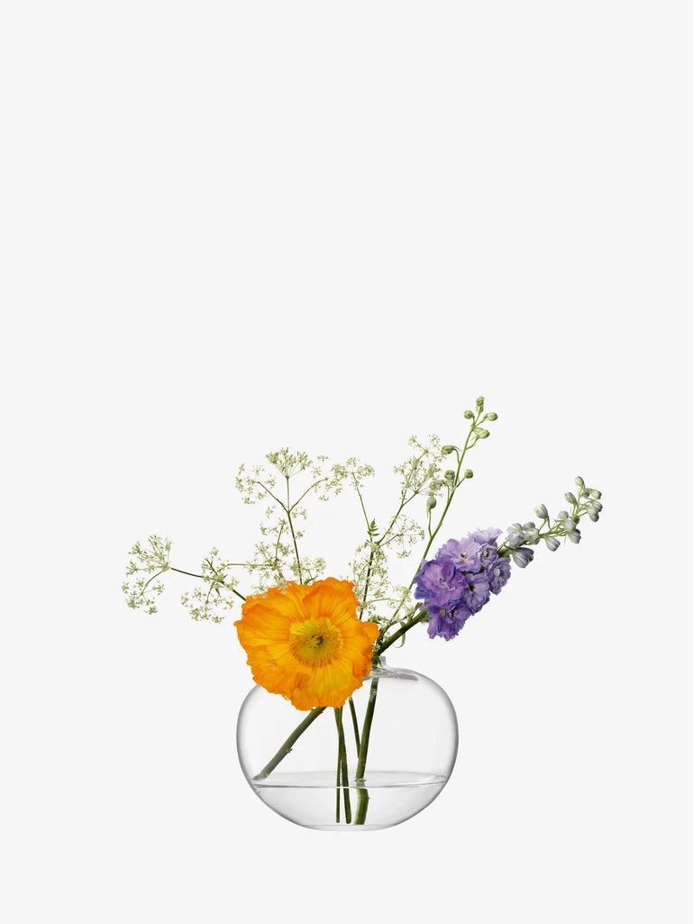 LSA Flower Curved Bouquet Vase Clear