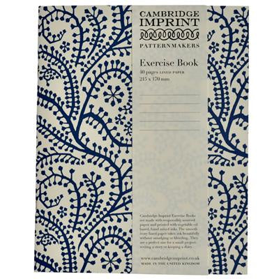 Cambridge Imprint Exercise Book / Seaweed Paisley Prussian Blue