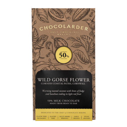 Chocolarder- 70g Chocolate Bar/Wild Gorse Flower 50%